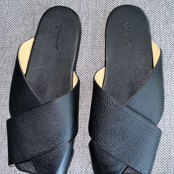 MARSELL Spatola Slide Flat SANDALS Size 38.5 Nude Natural Leather Italy NEW $690 - Picture 4 of 5